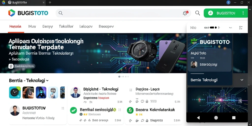 Screenshot antarmuka aplikasi BUGISTOTO yang modern dan informatif.