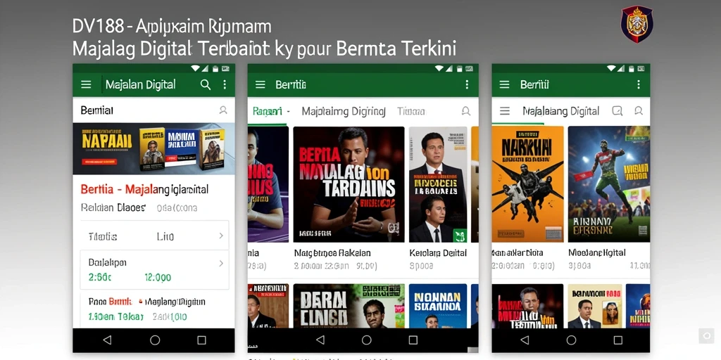 Tampilan antarmuka modern DV188 sebagai aplikasi Majalah Digital.