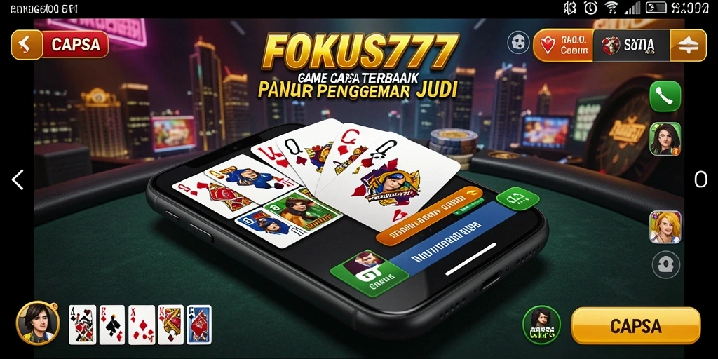 Antarmuka menarik FOKUS777 dengan elemen Capsa yang menarik.