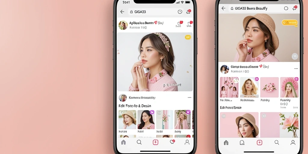 Screenshot GIGA33 menampilkan antarmuka editing yang menarik dan mudah digunakan.