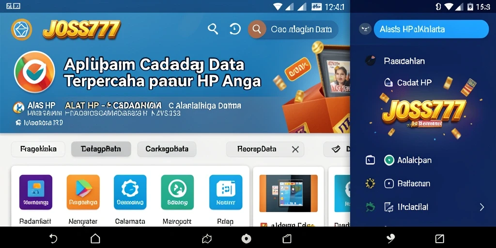 Antarmuka JOSS777 yang intuitif untuk cadangan data.