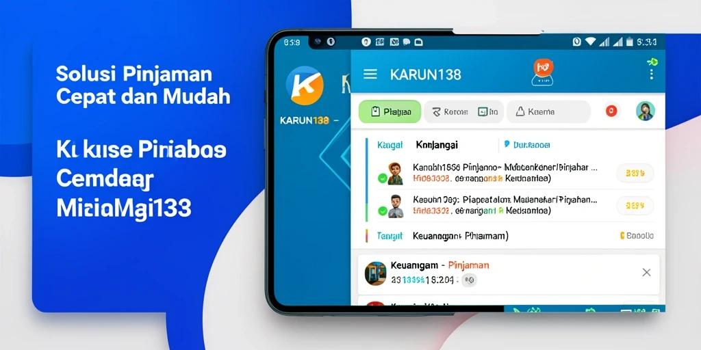 Screenshot utama KARUN138 menampilkan antarmuka pinjaman yang user-friendly.