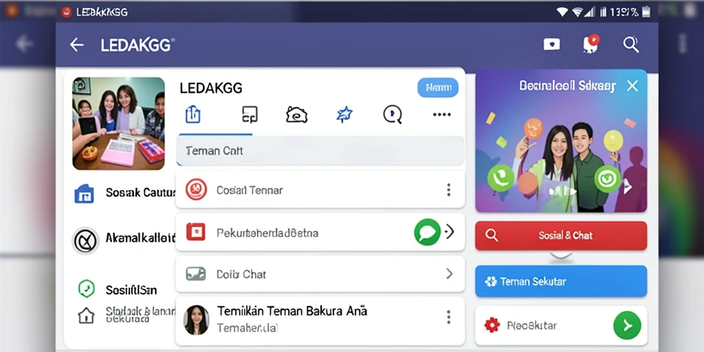 Antarmuka LEDAKGG yang intuitif untuk mencari teman baru.