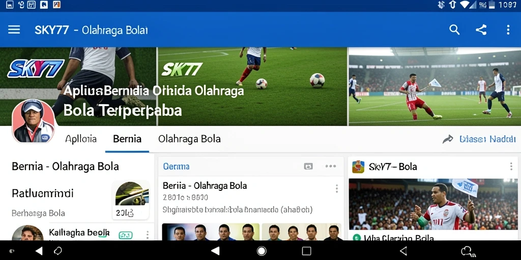 Tangkapan layar antarmuka pengguna aplikasi SKY77.