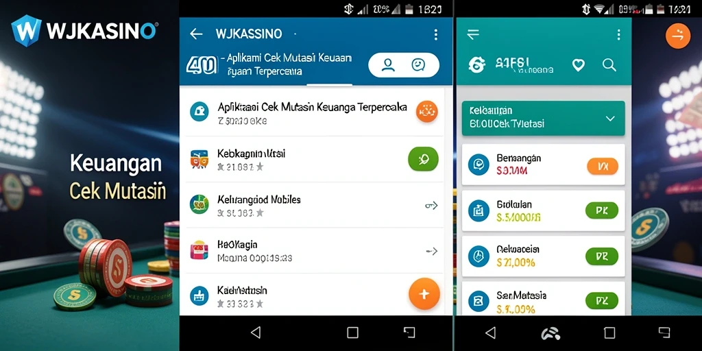 Antarmuka utama WJKASINO menampilkan ringkasan mutasi keuangan secara jelas.